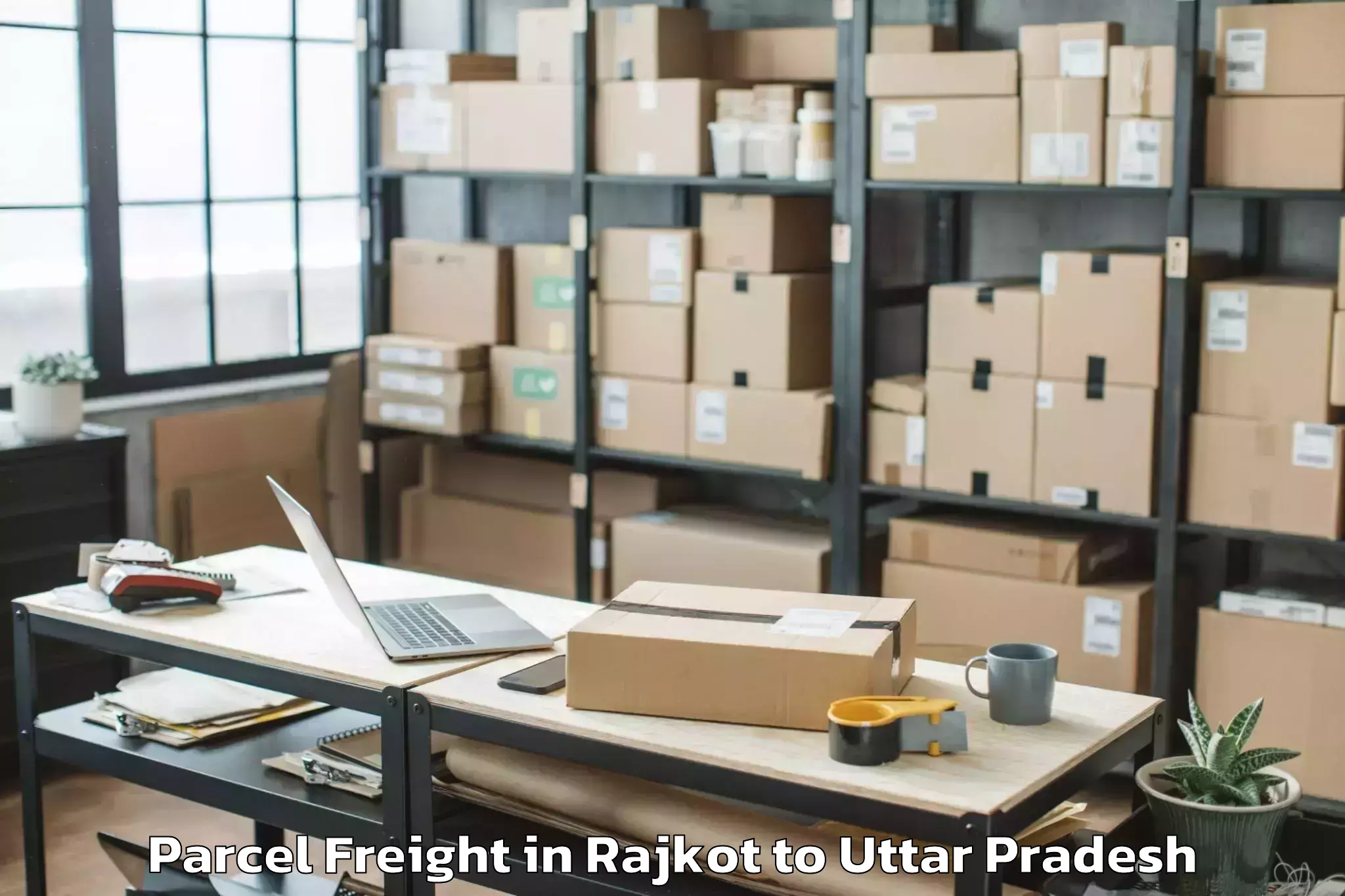 Reliable Rajkot to Sahaswan Parcel Freight